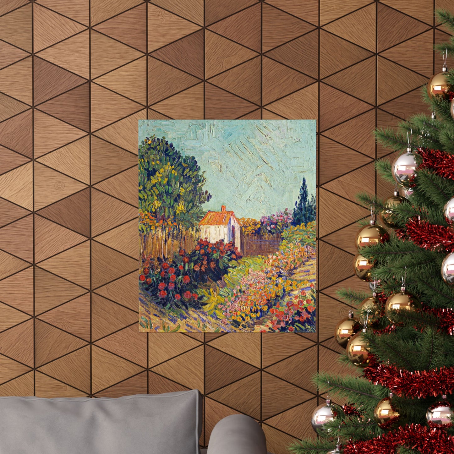 Vincent van Gogh Garden Landscape Print , Vibrant Flower Art Poster, Inspiring Home Decor Gift