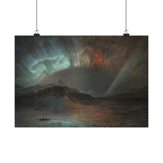 Frederic Edwin Church's Aurora Borealis Print - Arctic Expedition Artwork - Historical Nature Poster