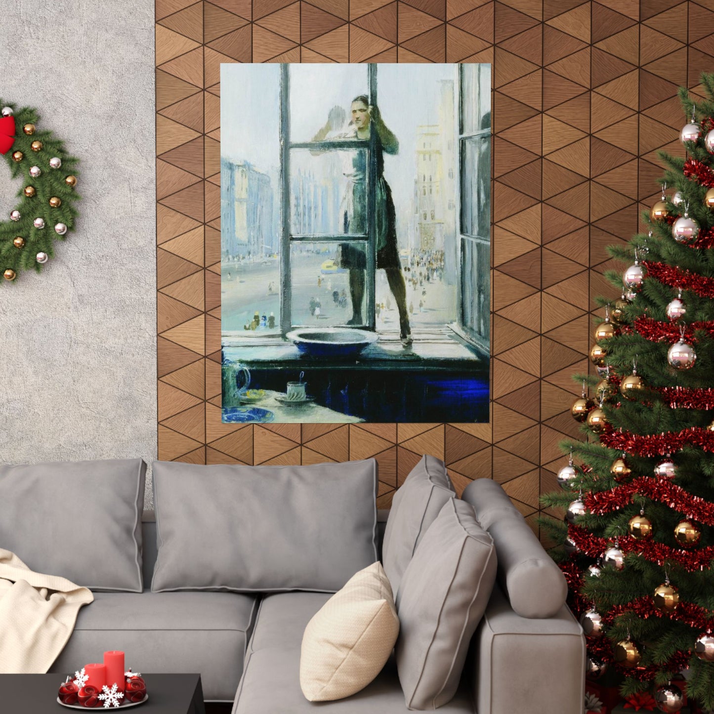 Spring Window by Yuri Pimenov Soviet Art Print Cultural Masterpiece Wall Decor Poster - Available in Large Sizes