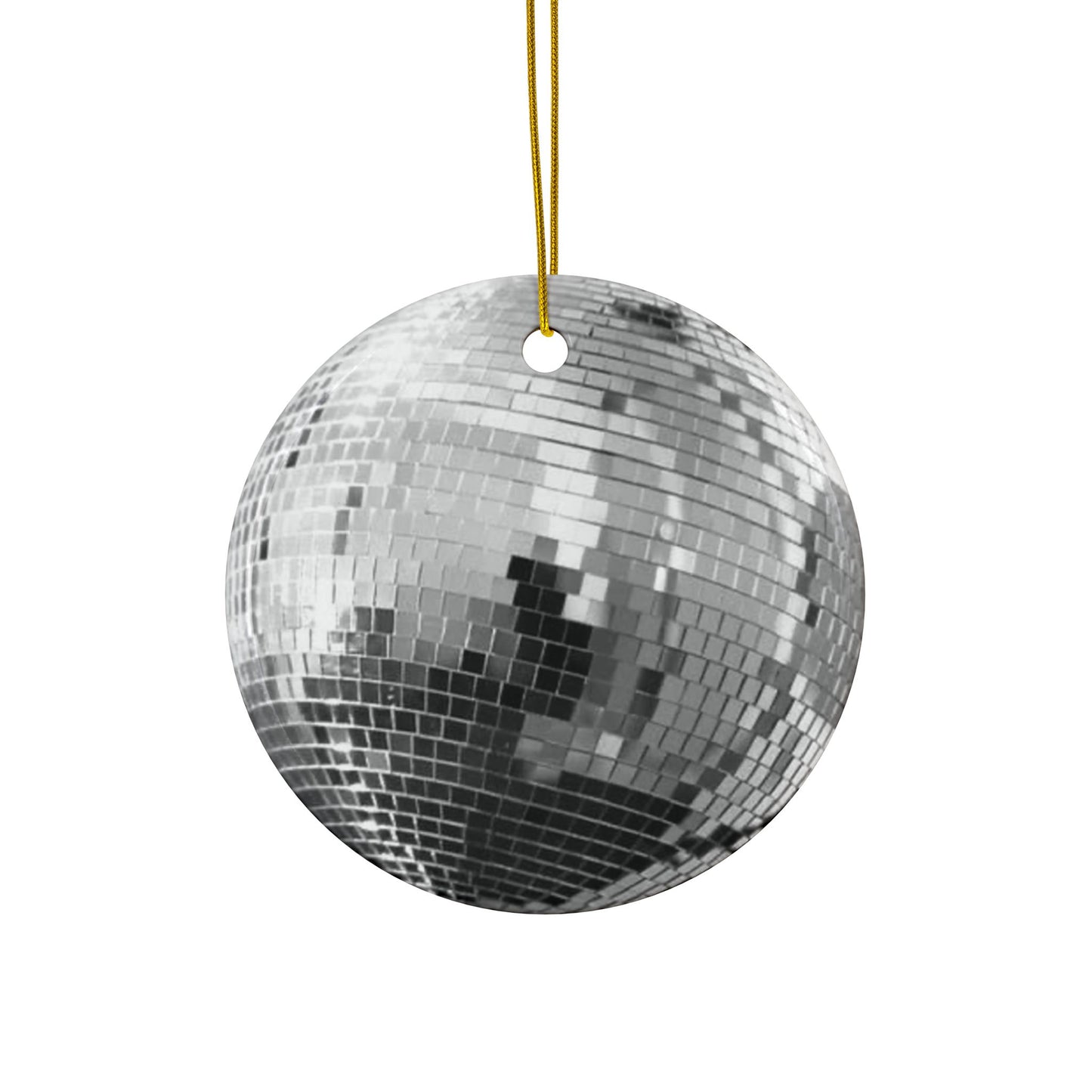 Flat Surface Mirrorball Ornament - Christmas Tree Decor - Elegant Holiday Gift for Home and Festive Decor