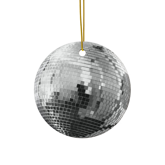 Flat Surface Mirrorball Ornament - Christmas Tree Decor - Elegant Holiday Gift for Home and Festive Decor
