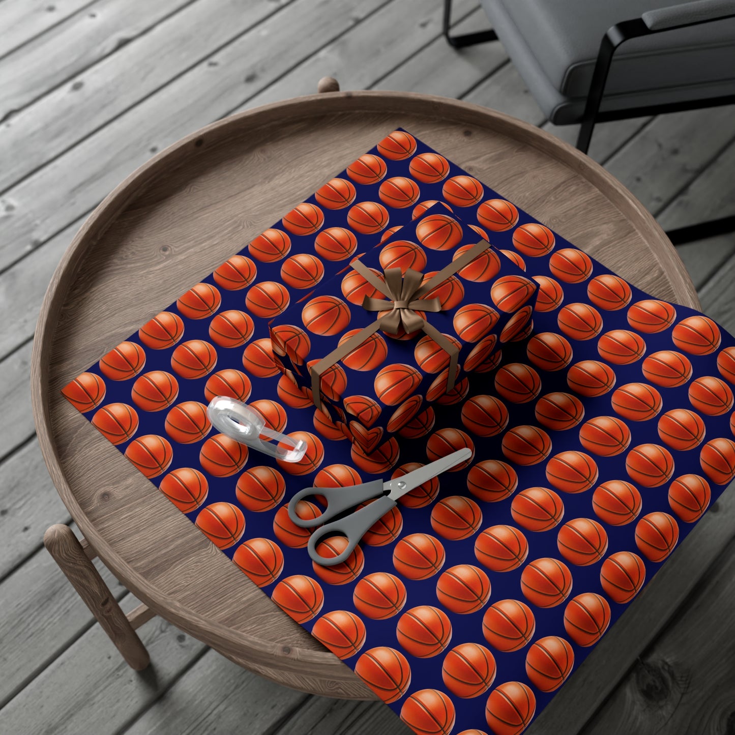 Basketball Wrapping Paper - Navy Blue - Perfect Gift for Him, Boyfriend, basketball fans