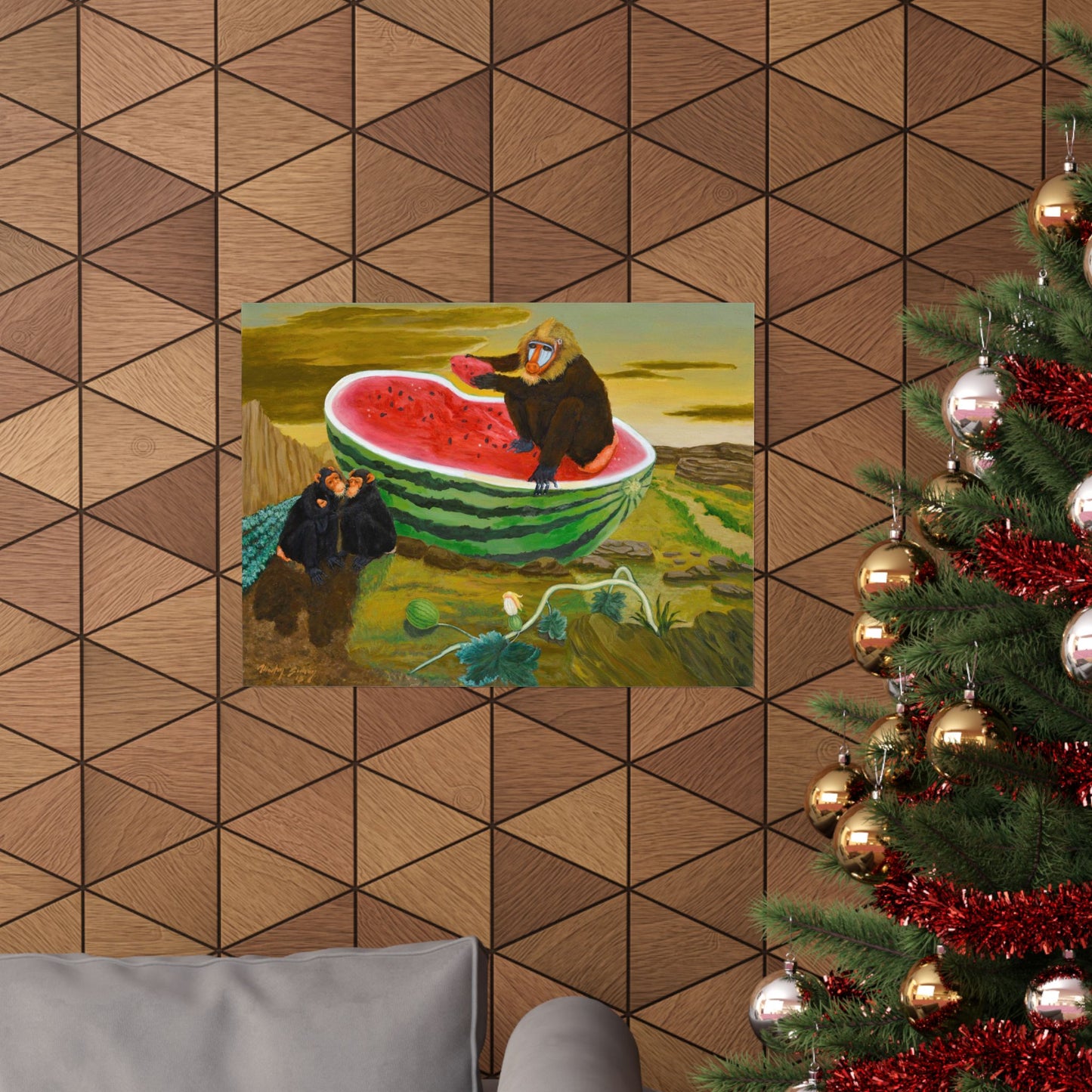 Modern Art Print, Mandril en Agape by José de Martín Simón, Contemporary Home Decor