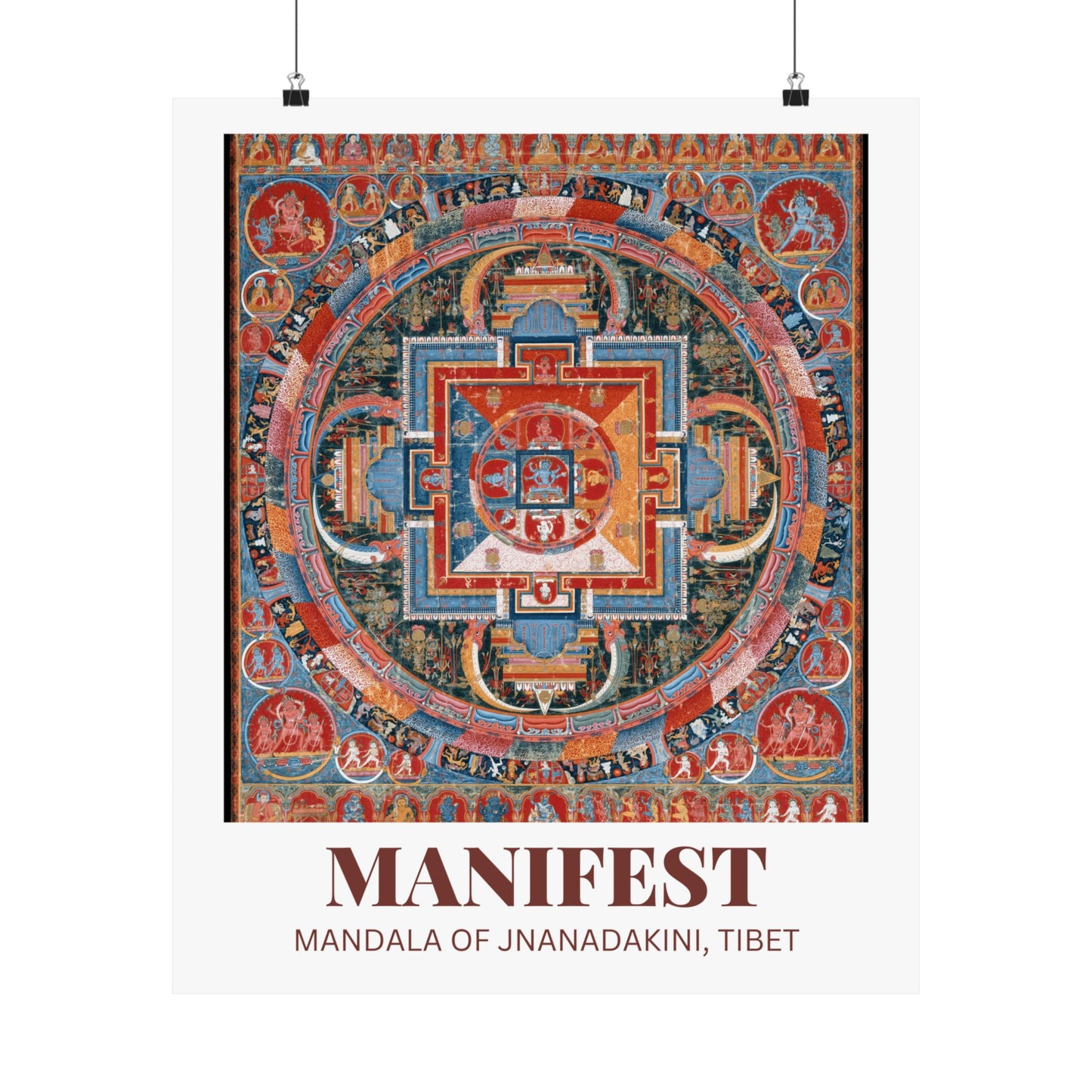 Mandala Poster, Manifest Jnanadakini Print, Tibetan Sakya School Spiritual Sacred Artwork