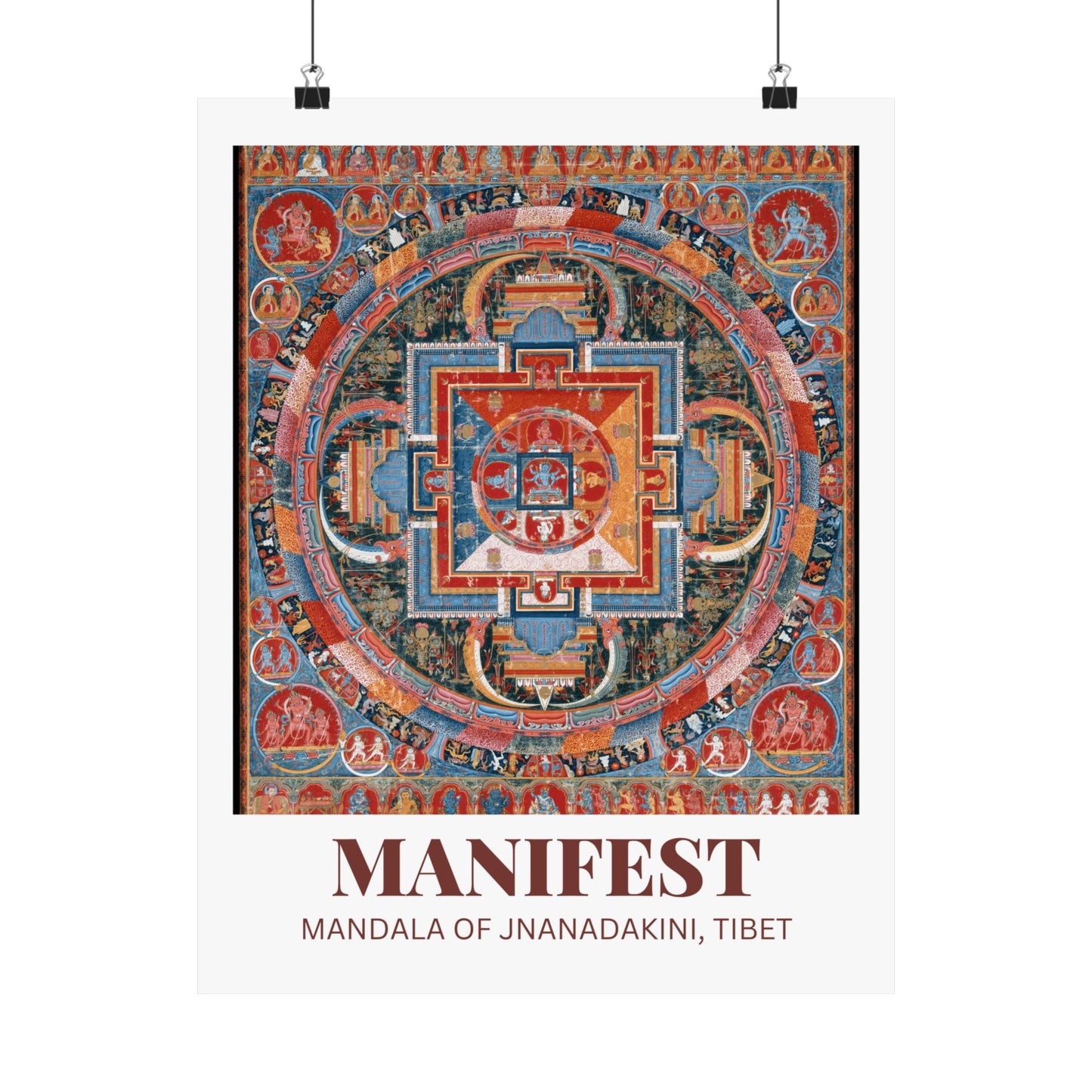 Mandala Poster, Manifest Jnanadakini Print, Tibetan Sakya School Spiritual Sacred Artwork