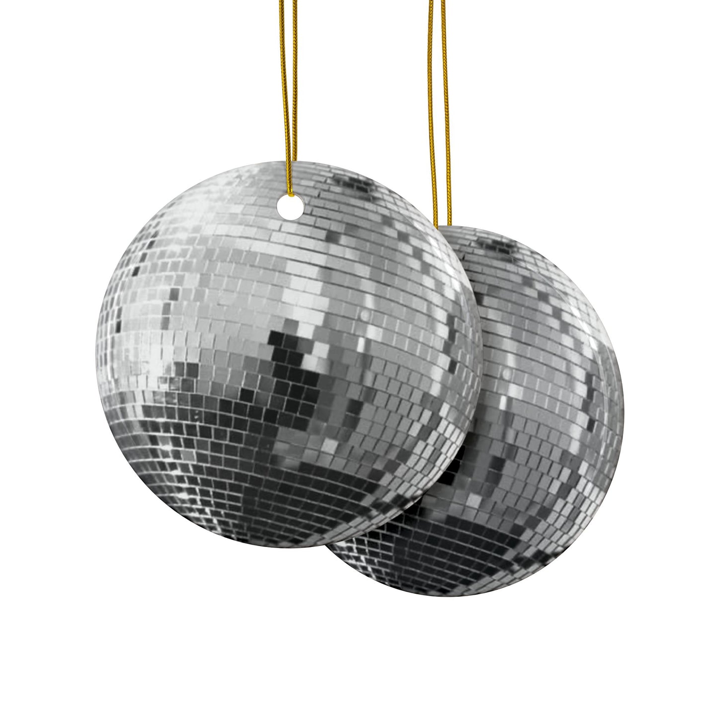 Flat Surface Mirrorball Ornament - Christmas Tree Decor - Elegant Holiday Gift for Home and Festive Decor