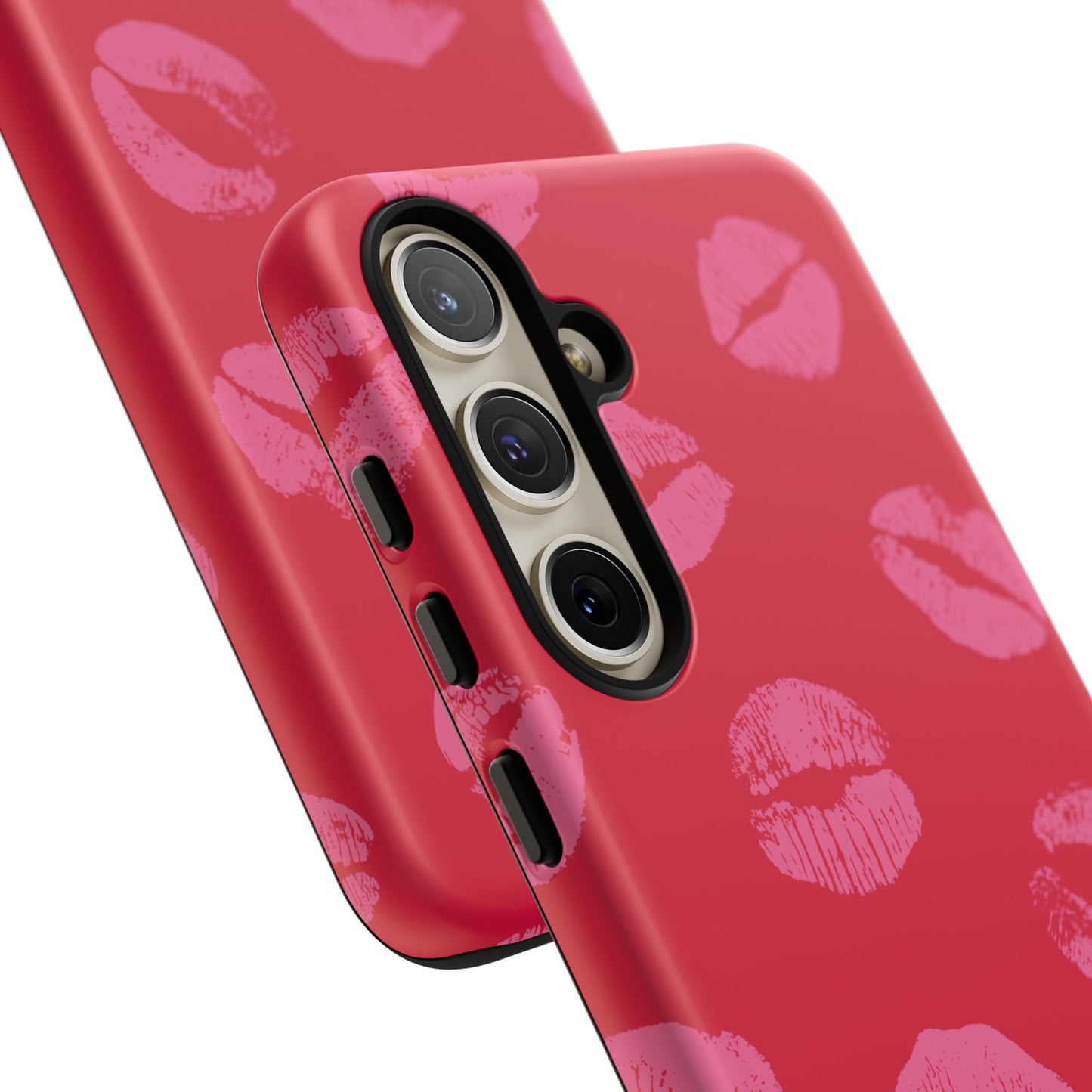 Lipstick Kisses Phone Case, Chic Tough Case for iPhone, Pixel, Galaxy, Stylish Gift for Girlfriend
