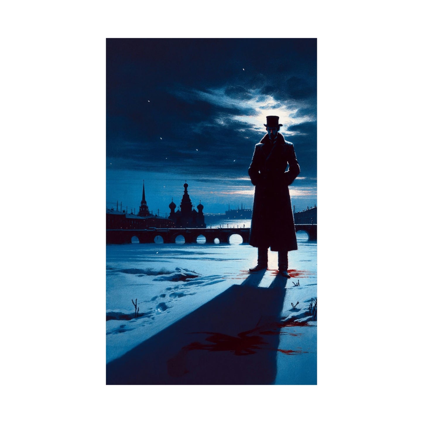 Crime and Punishment Inspired Poster, Dostoyevsky Literary Art Print, Gift for Book Lovers