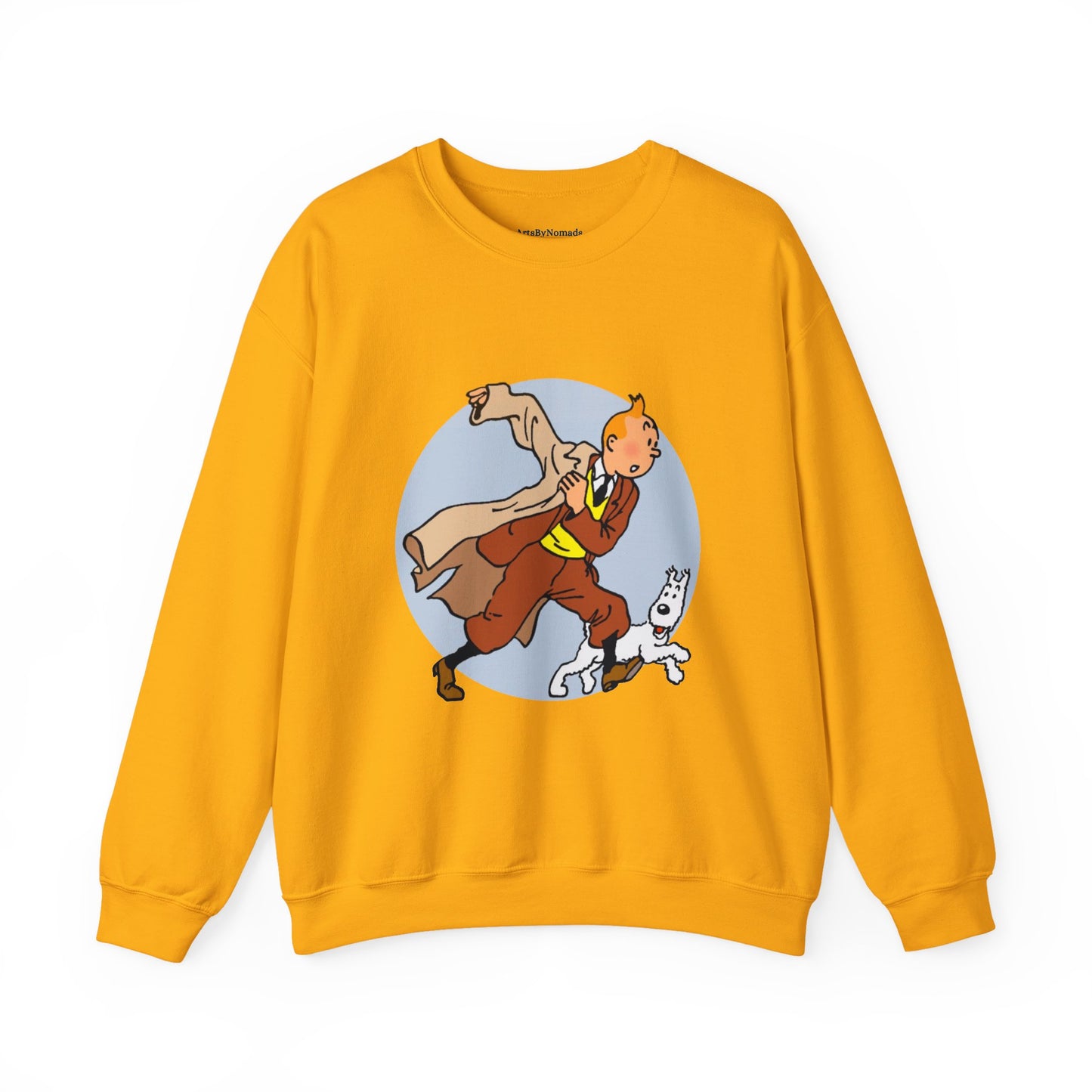 The Adventures of Tintin Crewneck Sweatshirt, Eco-Friendly Animation Attire, Childhood Nostalgia Gift, Sustainable Jumper, Multiple Colors
