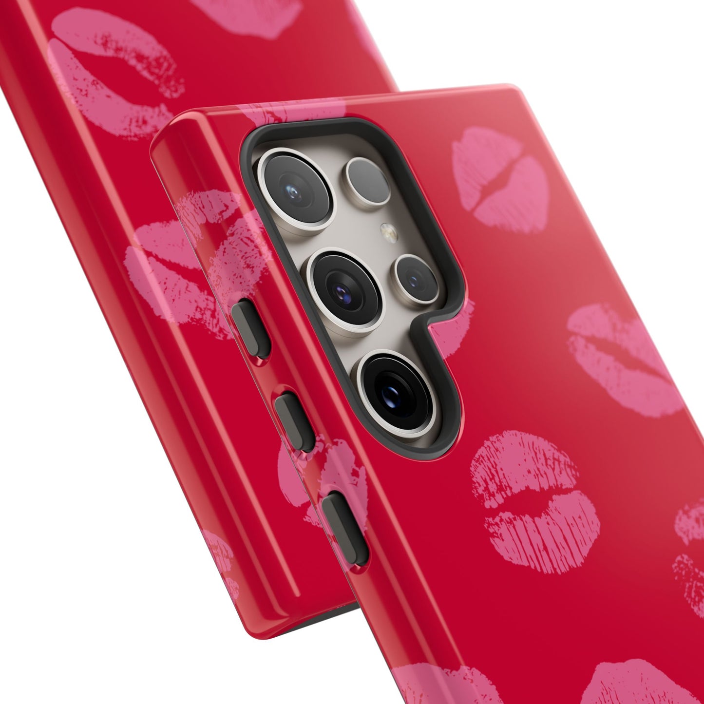 Lipstick Kisses Phone Case, Chic Tough Case for iPhone, Pixel, Galaxy, Stylish Gift for Girlfriend