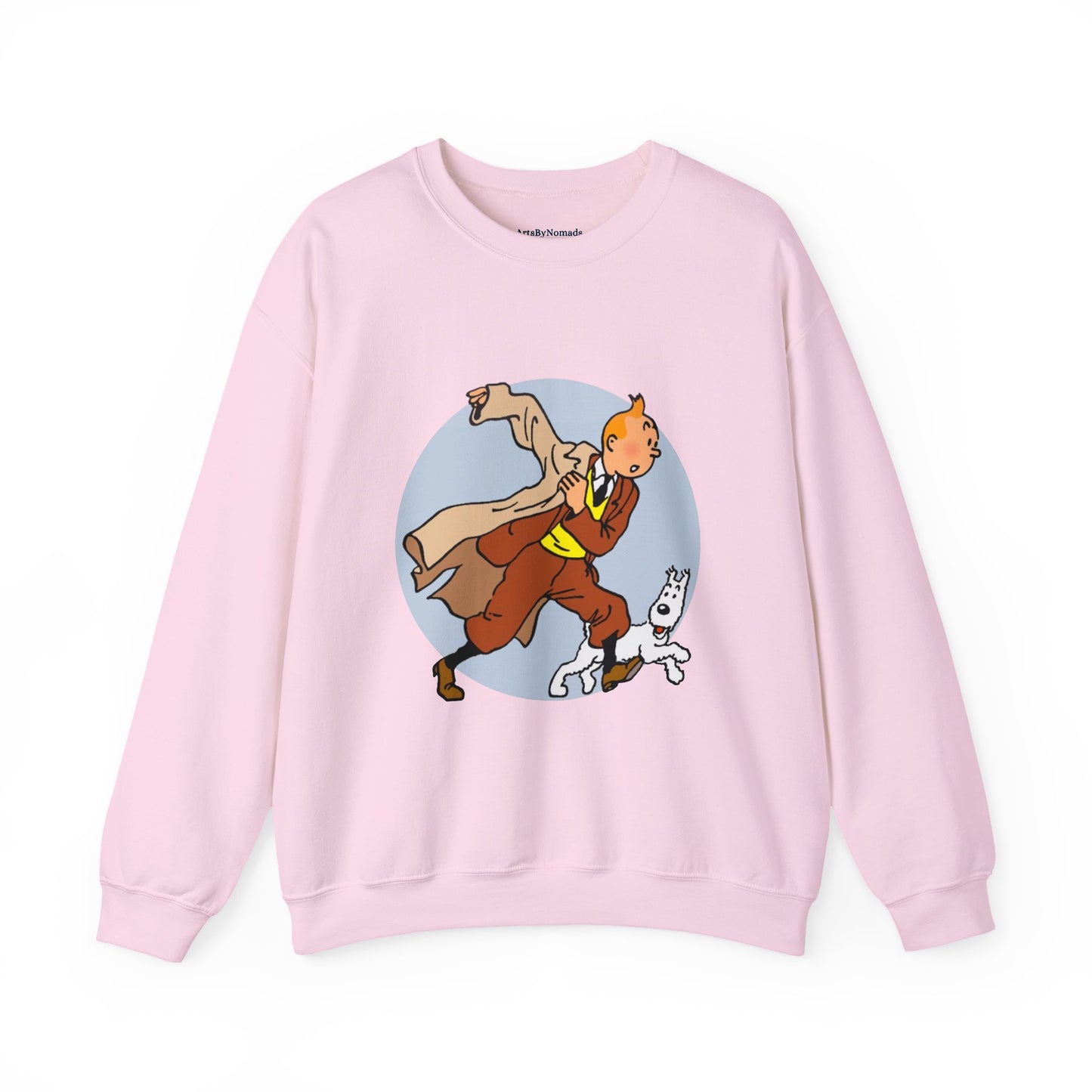 The Adventures of Tintin Crewneck Sweatshirt, Eco-Friendly Animation Attire, Childhood Nostalgia Gift, Sustainable Jumper, Multiple Colors