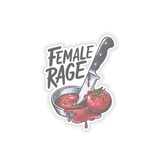 Feminist 'Female Rage' Vinyl Sticker, Bold Empowerment Decal for Laptops and Notebooks