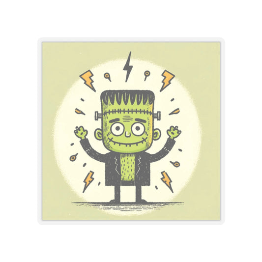 Cute Frankenstein Monster Vinyl Decal Sticker, Perfect Gift for Kids, Halloween Spooky Season Decor