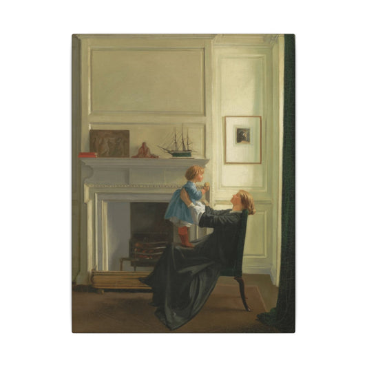 Mother and Child Canvas Print by Sir William Rothenstein, Perfect Mother's Day Gift, Present for Mom's Birthday