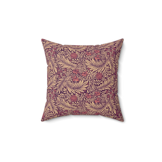 William Morris Larkspur Pattern Pillow in Berry - 2024 Trendy Color Home Decor - Artistic Double-Sided Cushion