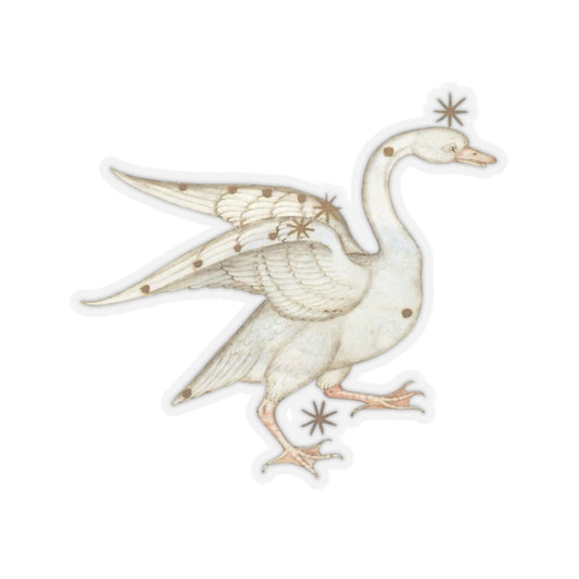 Medieval Art Swan Sticker, Mystical Magical Aesthetic, Cool Decal for Laptops, Water Bottles, Medieval Gift