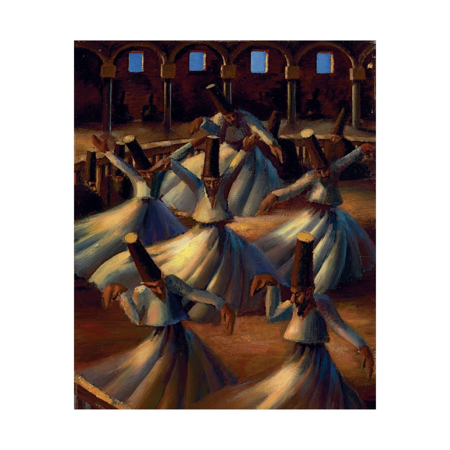 The Whirling Dervishes by Mahmoud Said, Islamic Art Print, Egyptian Painter Poster