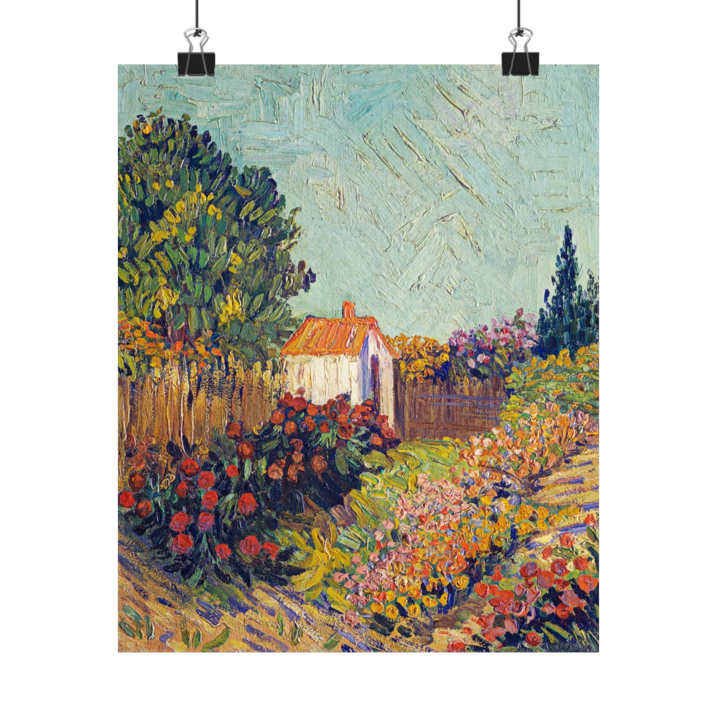 Vincent van Gogh Garden Landscape Print , Vibrant Flower Art Poster, Inspiring Home Decor Gift