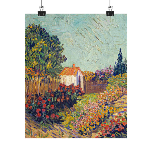 Vincent van Gogh Garden Landscape Print , Vibrant Flower Art Poster, Inspiring Home Decor Gift