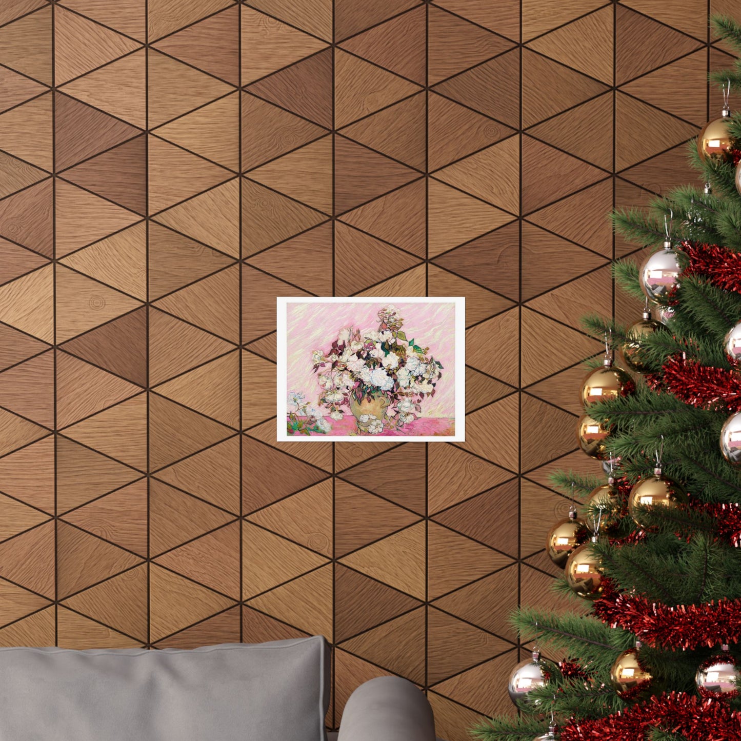 Vincent Van Gogh's Pink Roses Print - 1890 Classic Artwork Reimagined - Modern Pink Floral Wall Art