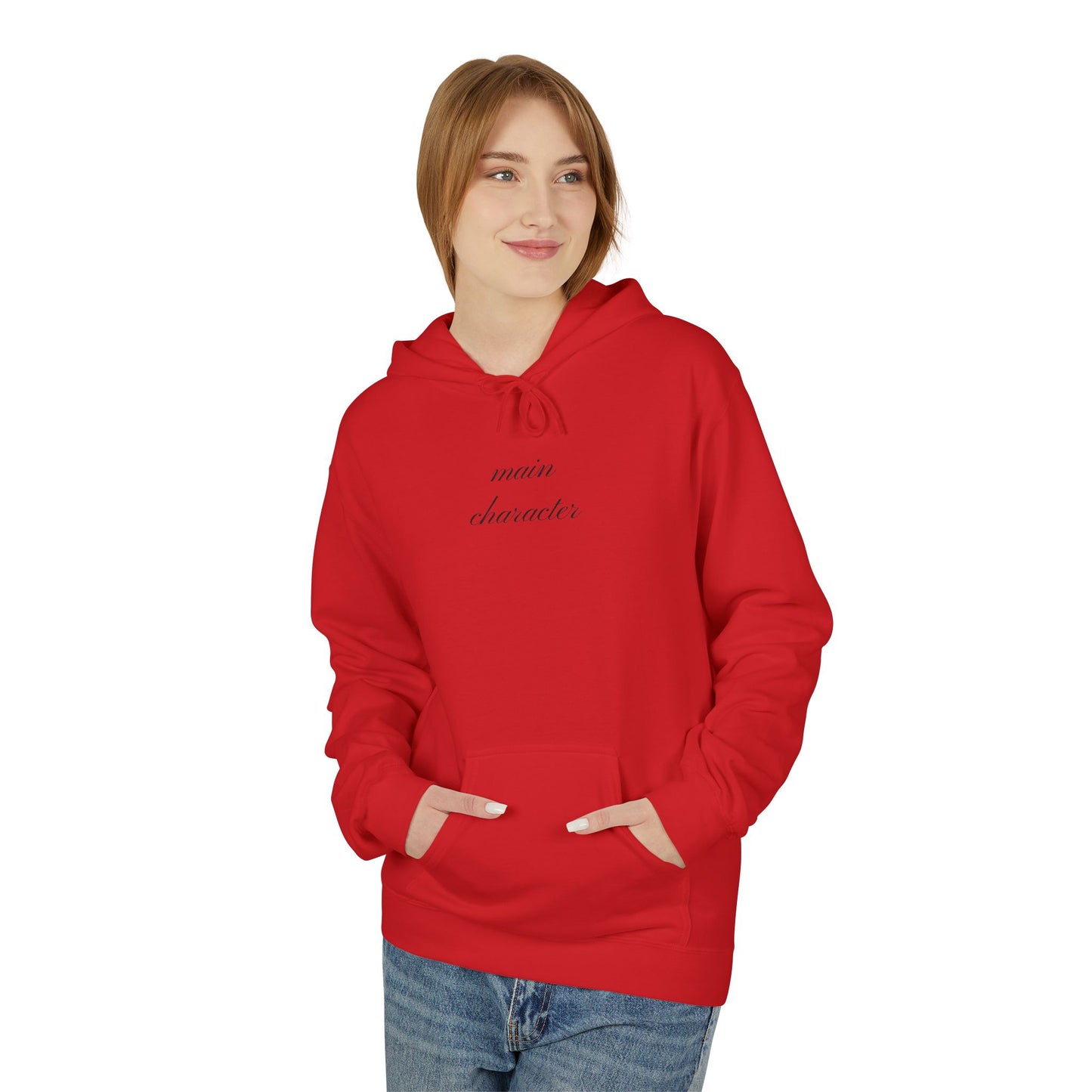 Main Character Hoodie - Elegant Unisex Fleece Hoodie for Teens & Adults - Perfect Gift for Friends and Siblings