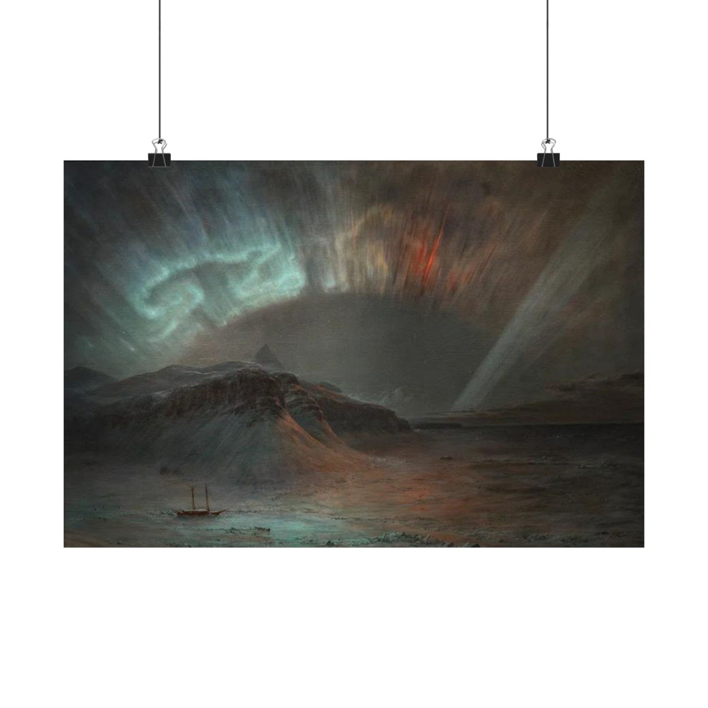 Frederic Edwin Church's Aurora Borealis Print - Arctic Expedition Artwork - Historical Nature Poster
