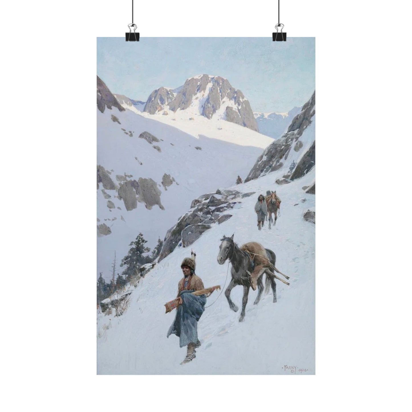 Henry Farny - A Successful Hunt - Art Print - Classic American Western Scene - Museum Quality Wall Decor