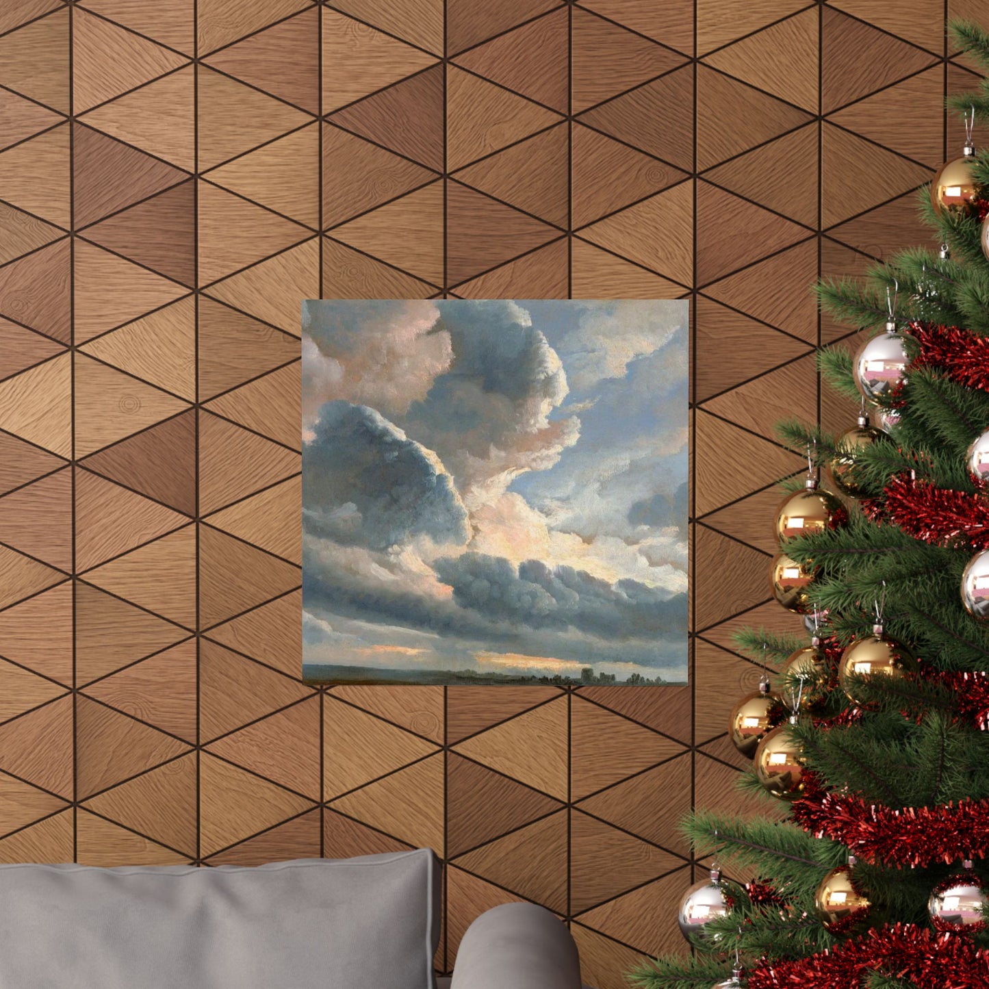 Simon Alexandre Clement Denis Clouds Sunset Print - Matte Poster of Rome Skyline - Art and Nature Wall Decor