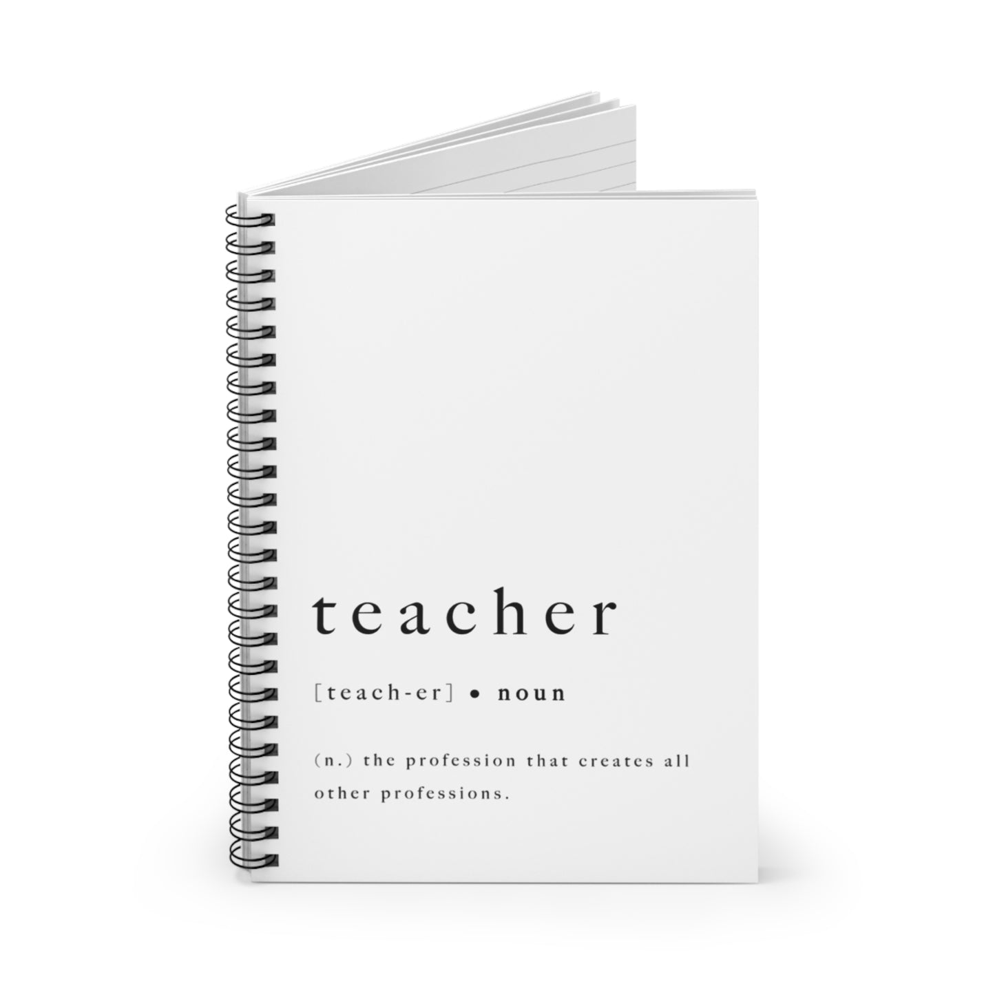 Teacher Definition Notebook, Inspirational Gift for Teachers, Back-to-School Supplies, Ruled Notebook