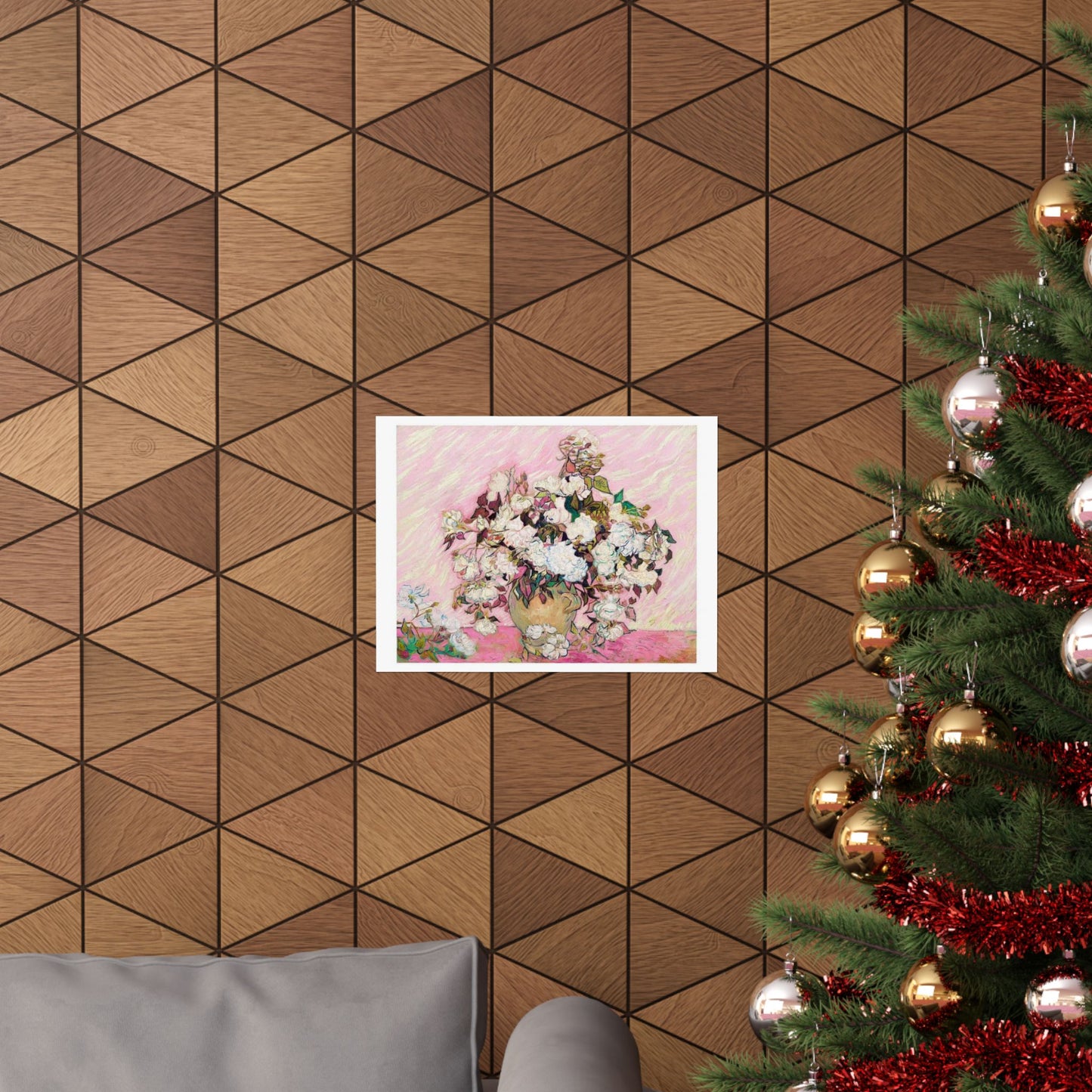 Vincent Van Gogh's Pink Roses Print - 1890 Classic Artwork Reimagined - Modern Pink Floral Wall Art