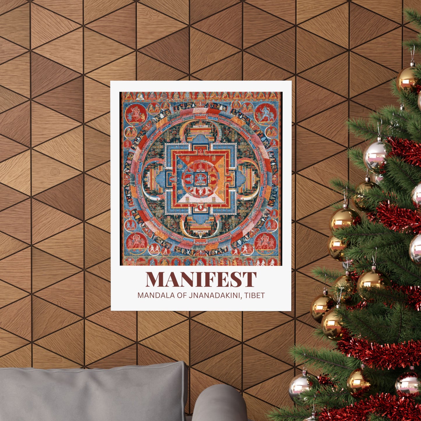 Mandala Poster, Manifest Jnanadakini Print, Tibetan Sakya School Spiritual Sacred Artwork