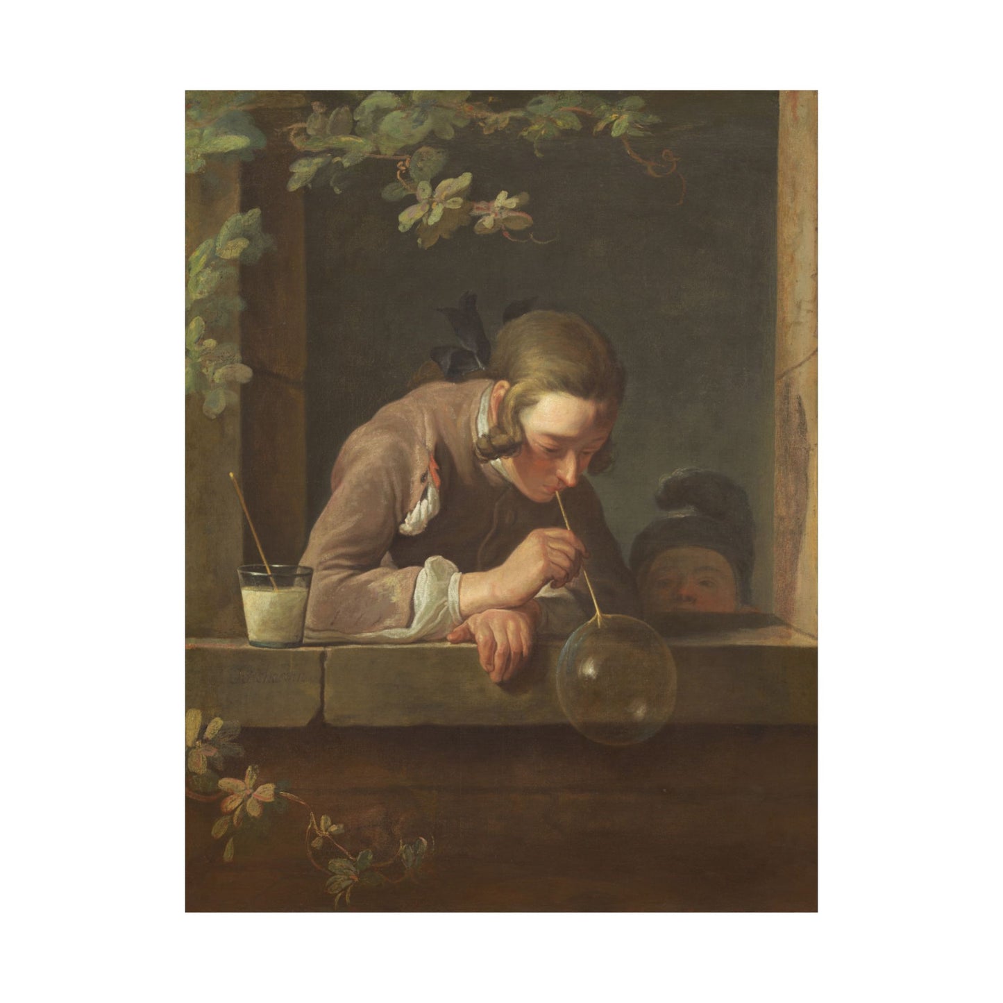 Rococo Art Print, Jean Simeon Chardin's Soap Bubbles Matte Poster, Perfect for Home Decor