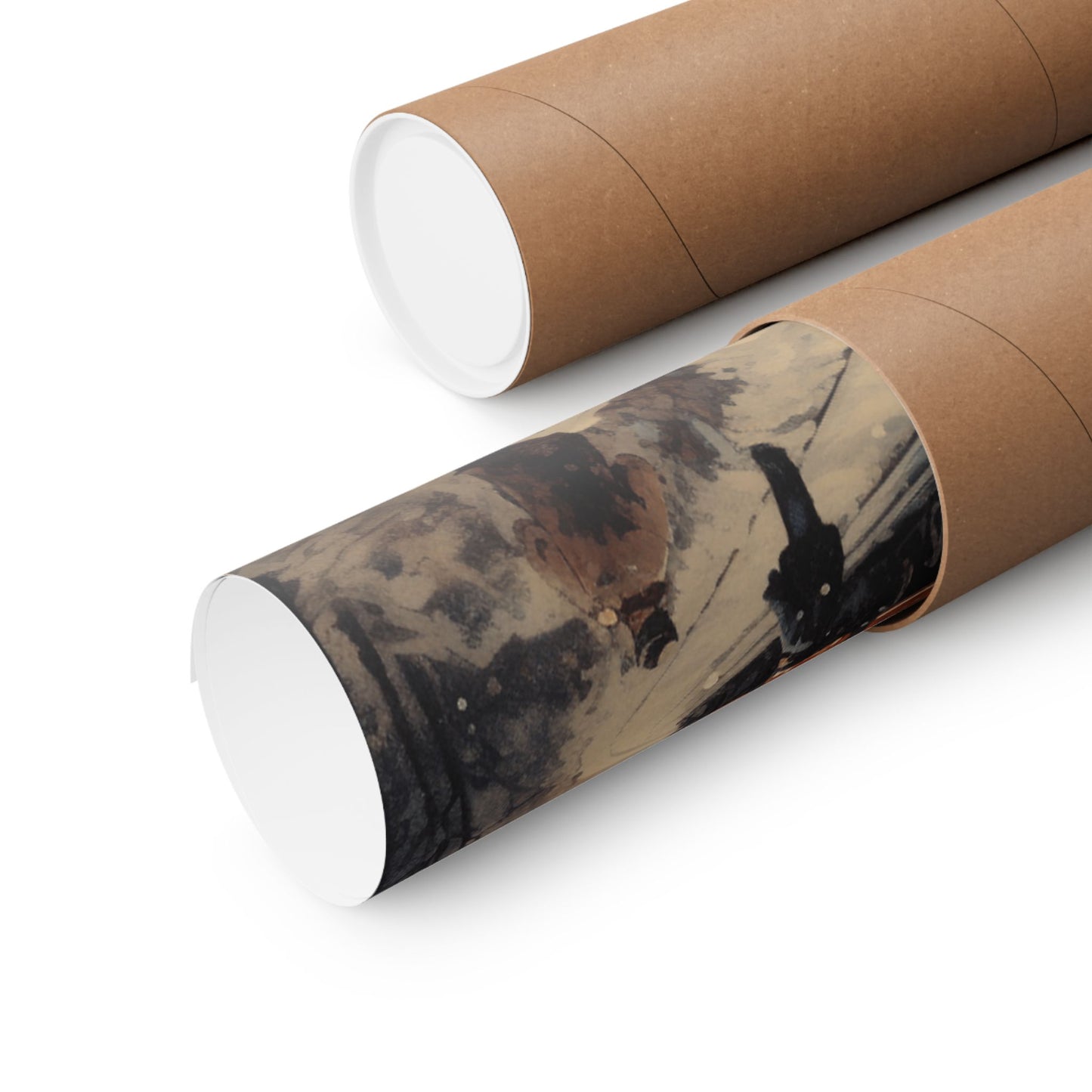 Winter Train Art Print, Polar Express Aesthetic, Inspired by Russian Literature, Romantic Snowy Night Scene, Perfect Christmas Gift