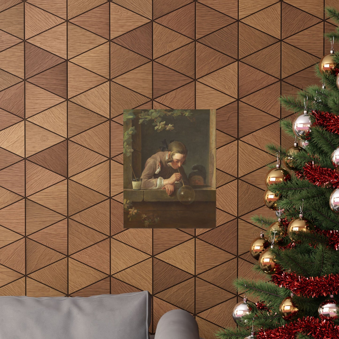 Rococo Art Print, Jean Simeon Chardin's Soap Bubbles Matte Poster, Perfect for Home Decor