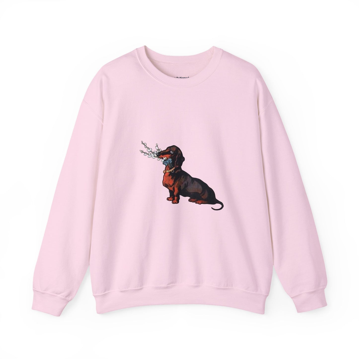 Dachshund Dog Vintage Sweatshirt, Cute & Elegant Unisex Crewneck Jumper, Floral Print, Gift for Dog Lovers, Cozy Winter Fashion, Animal