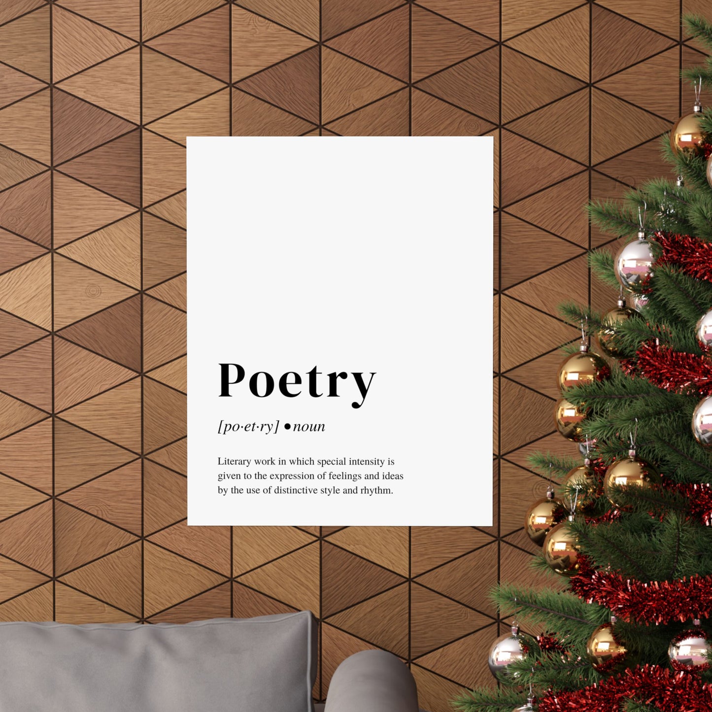 Poetry Definition Poster, Perfect Art Print Gift for Poets and Poetry Lovers
