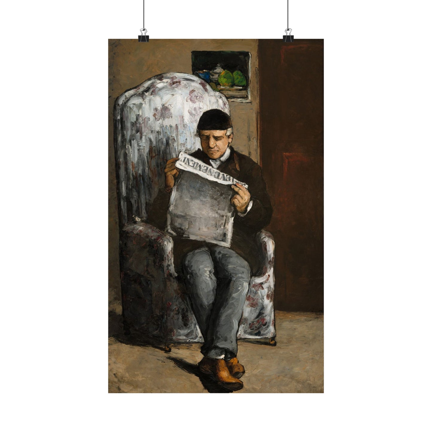 The Artist's Father, Reading by Paul Cezanne Art Print, Perfect Father's Day Gift, Present for Dads