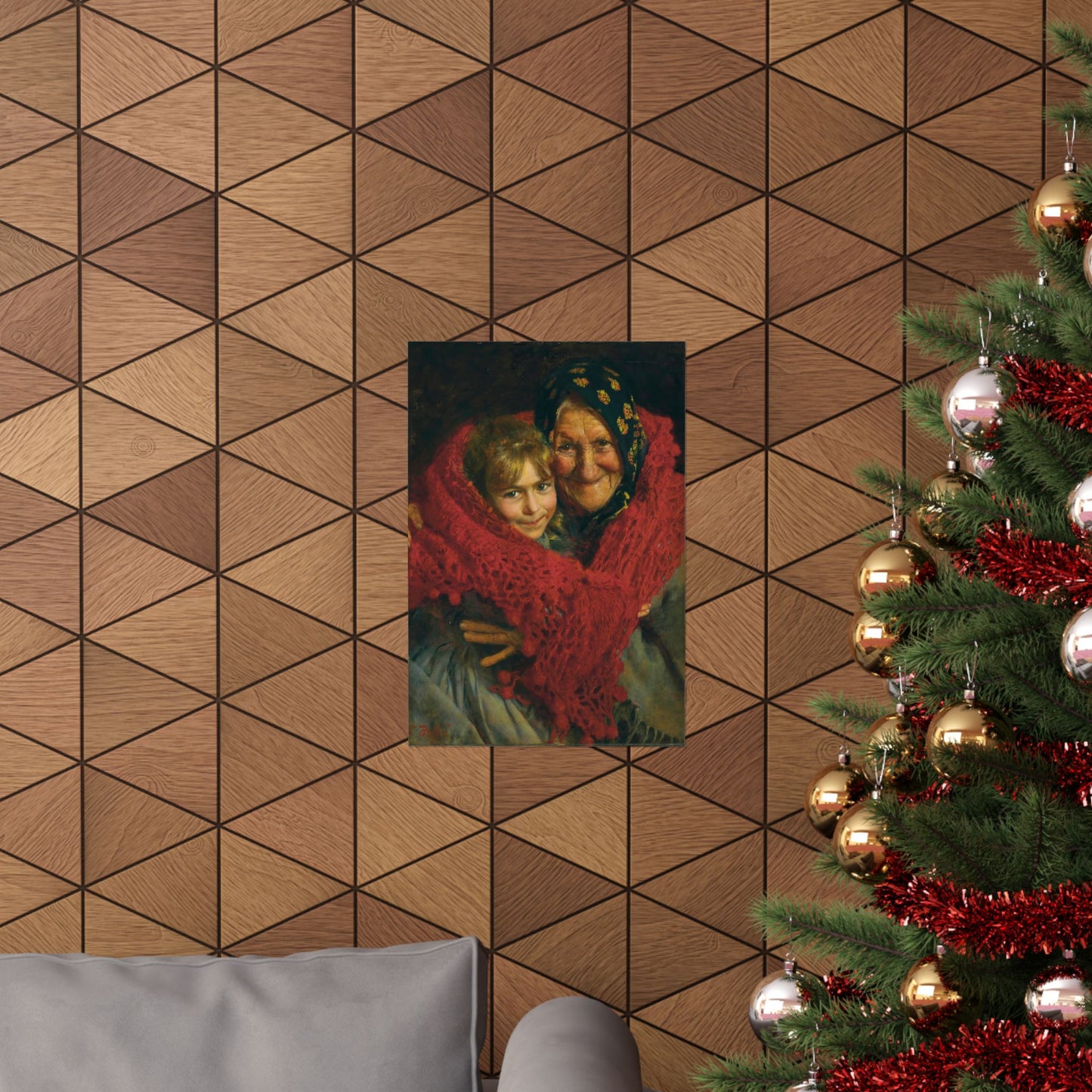 Gaetano Bellei Grandmother and Child Print - Classic Family Art Poster - Ideal Mothers Day Gift - Matte Poster