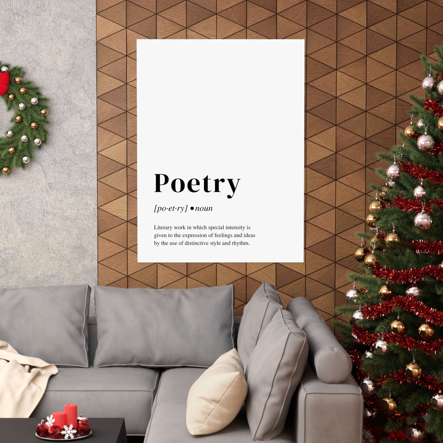 Poetry Definition Poster, Perfect Art Print Gift for Poets and Poetry Lovers
