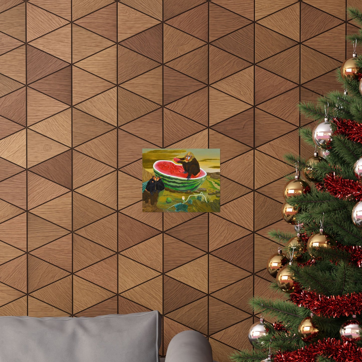 Modern Art Print, Mandril en Agape by José de Martín Simón, Contemporary Home Decor