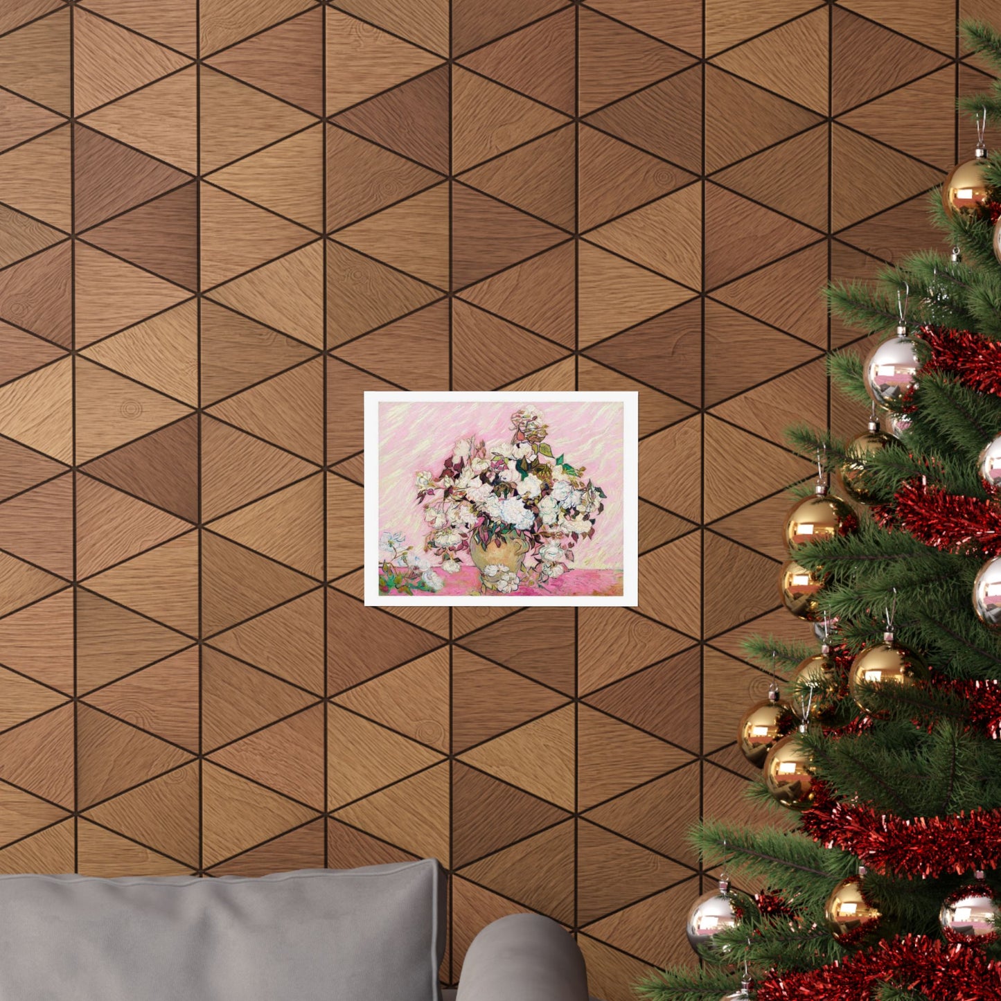 Vincent Van Gogh's Pink Roses Print - 1890 Classic Artwork Reimagined - Modern Pink Floral Wall Art