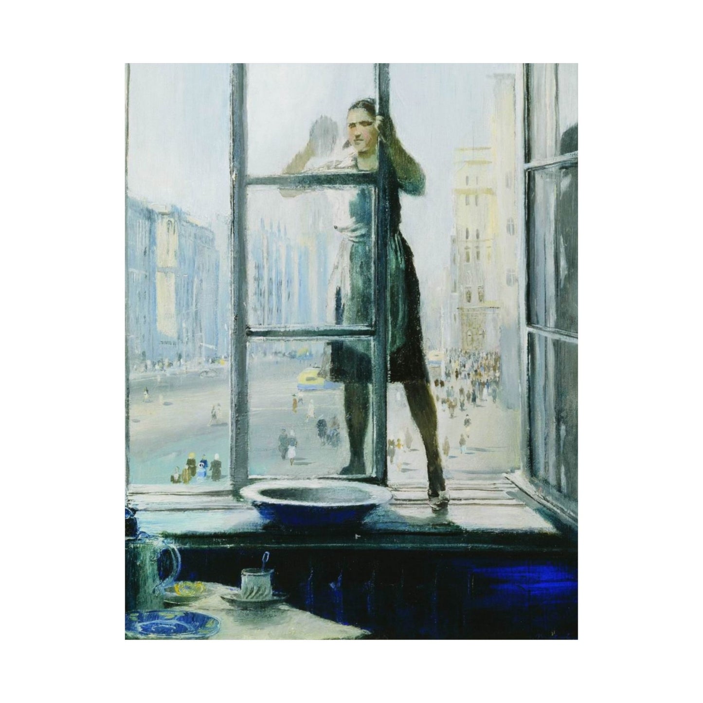 Spring Window by Yuri Pimenov Soviet Art Print Cultural Masterpiece Wall Decor Poster - Available in Large Sizes