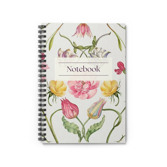 Vintage Wildflowers Notebook - Hoefnagel and Bocskay Calligraphy Art - Ideal Gift for Her, Valentines and Stationery Lovers
