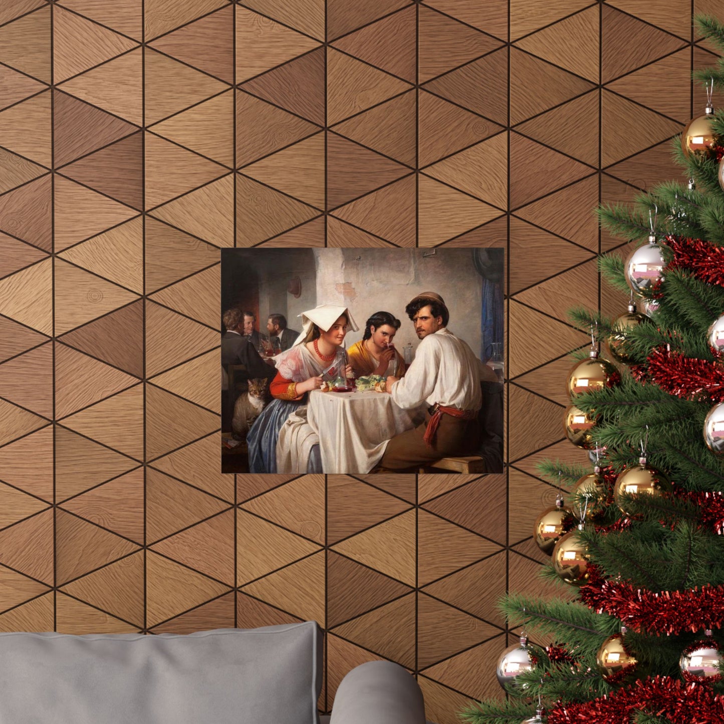 Carl Bloch's From a Roman Osteria - Classic Art Print - Famous Painting Turned Internet Meme - Romanticism period