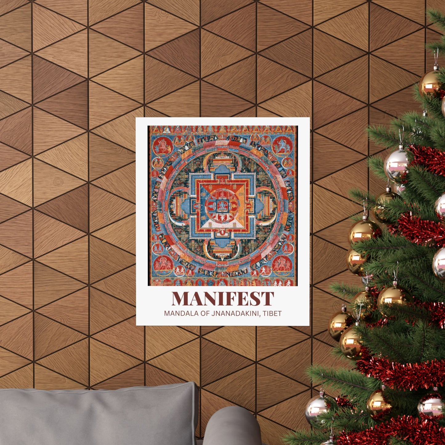 Mandala Poster, Manifest Jnanadakini Print, Tibetan Sakya School Spiritual Sacred Artwork