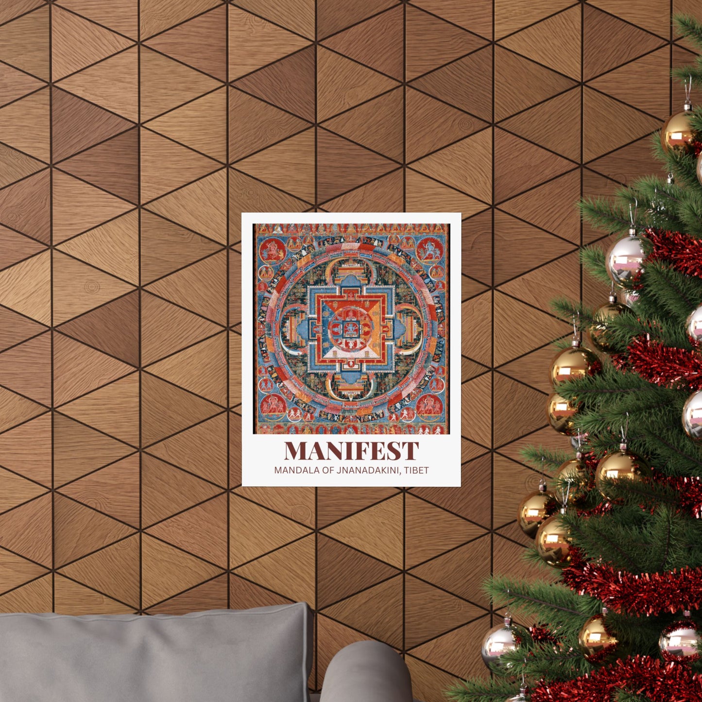 Mandala Poster, Manifest Jnanadakini Print, Tibetan Sakya School Spiritual Sacred Artwork