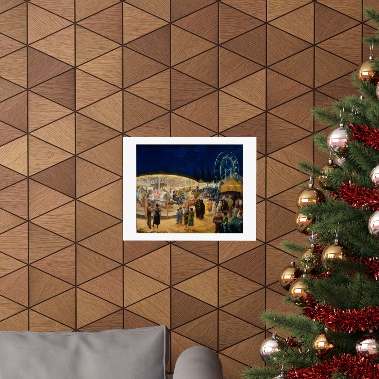 John Sloan's Travelling Carnival, Santa Fe 1924 Print - Vibrant Historical Art Poster