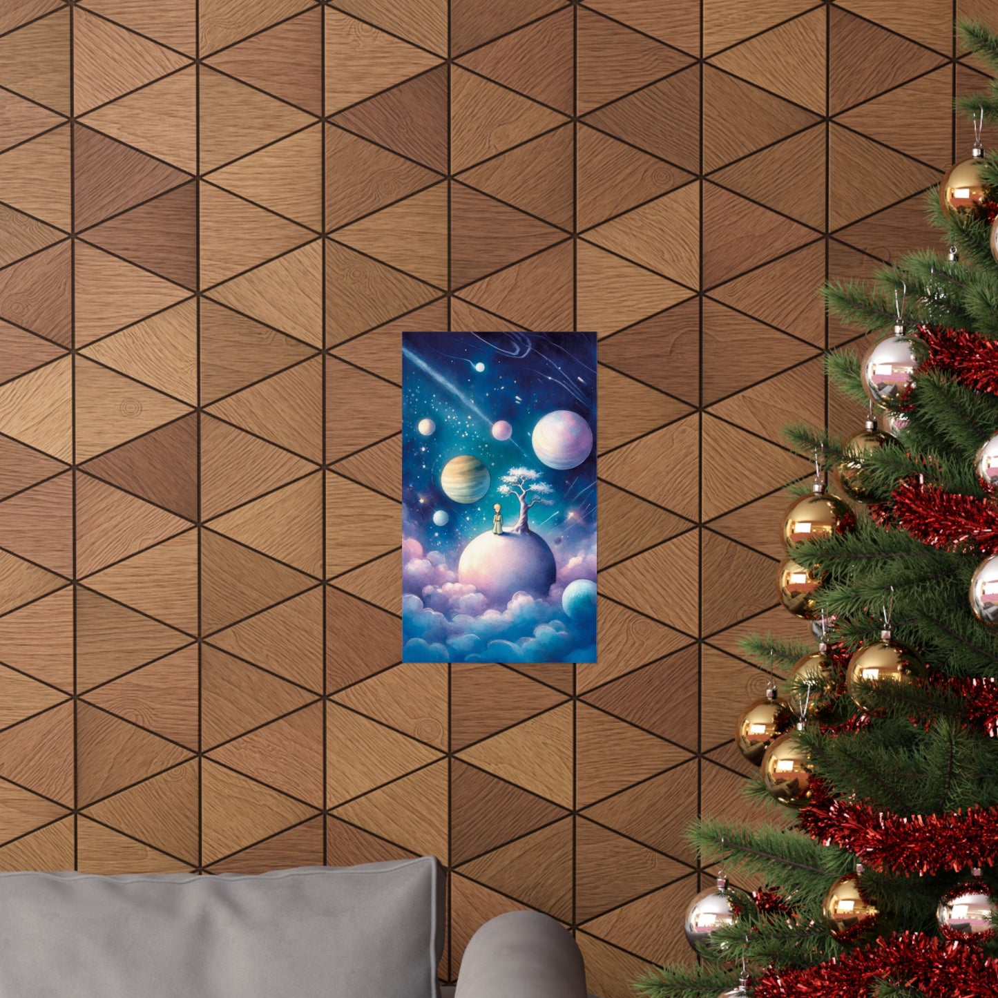 The Little Prince Inspired Poster, French Literature Illustration Art Print, Gift for Book Lovers