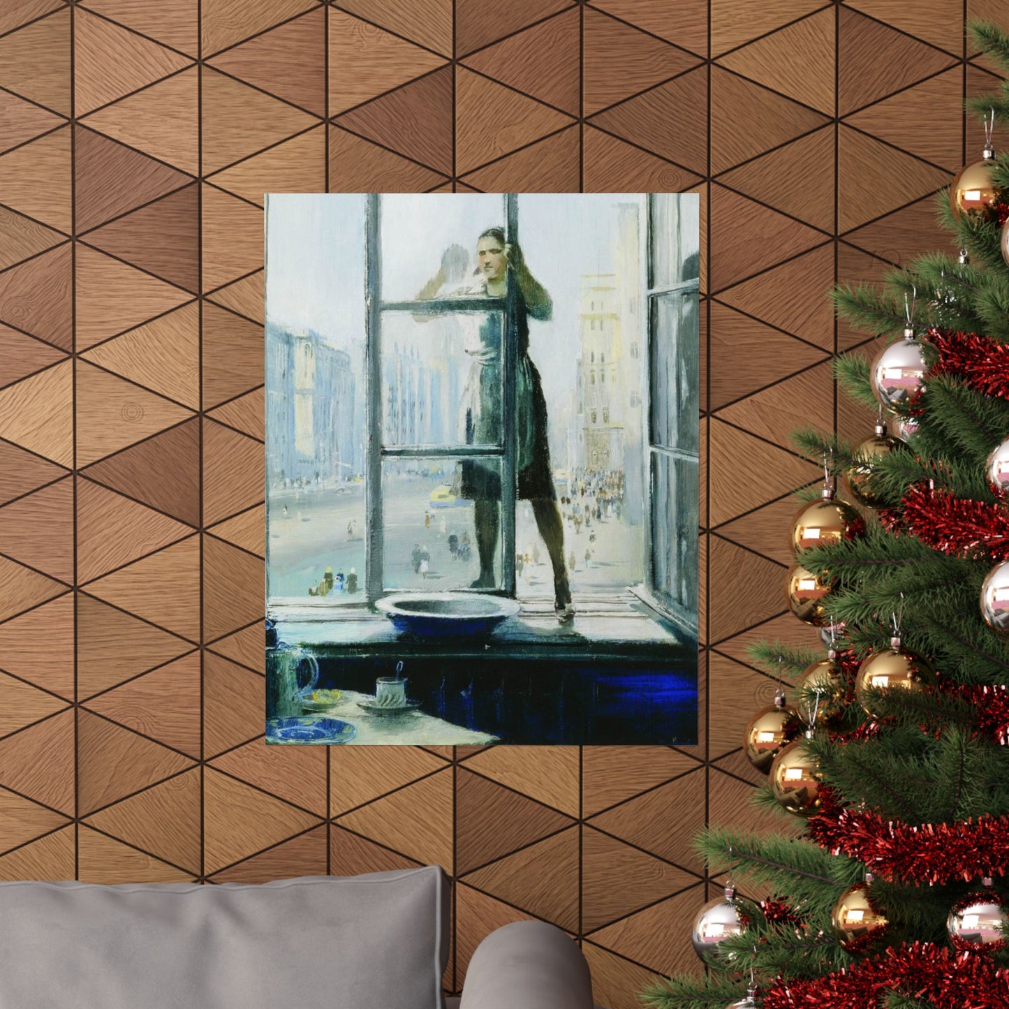 Spring Window by Yuri Pimenov Soviet Art Print Cultural Masterpiece Wall Decor Poster - Available in Large Sizes