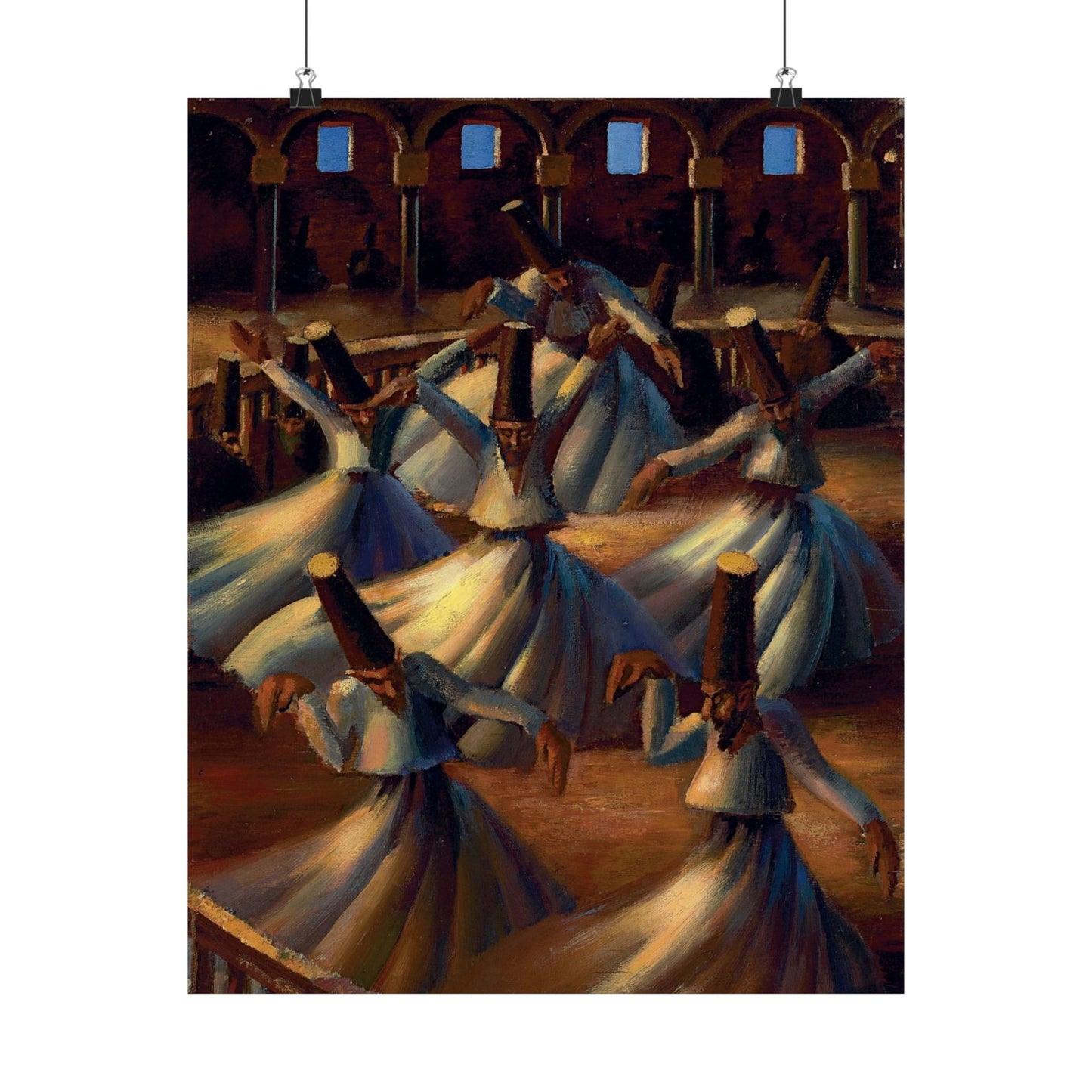 The Whirling Dervishes by Mahmoud Said, Islamic Art Print, Egyptian Painter Poster